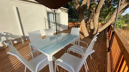 Balcony with Table and Chairs