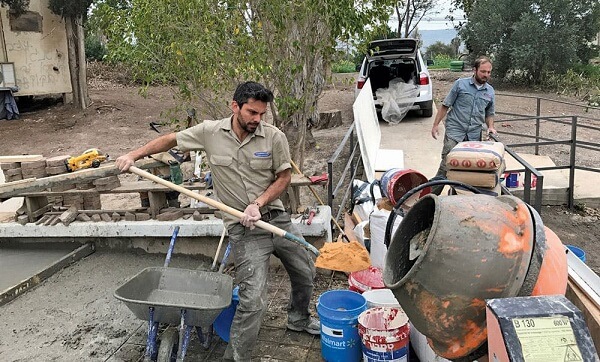 Concrete Mixer on a Construction
